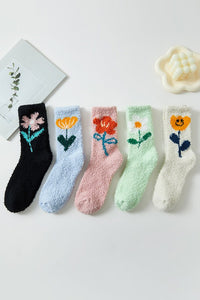 Flower Plush Socks