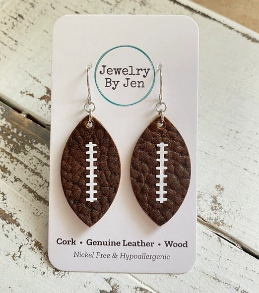 Football Dangle Earrings - Medium