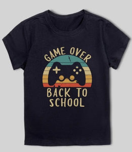 Boy's "Game Over, Back to School" Graphic Tee