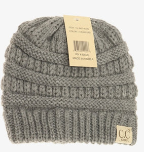 CC Kid's Solid Beanie - Gray