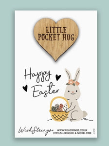 "Happy Easter" Bunny Pocket Hug - Wish Strings