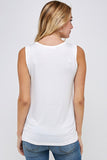 Keyhole Neck Tank - White