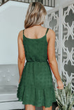Green Swiss Dot Mini Dress