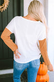 Orange Colorblock Pocket Long Sleeve