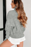 Crop Half-Zip Pullover - Gray
