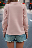 Pink Quilted Half-Zip Pullover