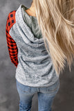 Red Buffalo Plaid Sleeve Pullover