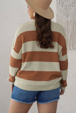 Curvy Burnt Orange Striped Sweater