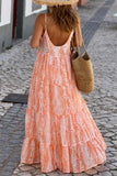 Orange Tiered Maxi Dress