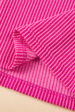 Pink Textured Ruffled Flutter Sleeve Mini Dress