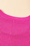Pink Textured Ruffled Flutter Sleeve Mini Dress