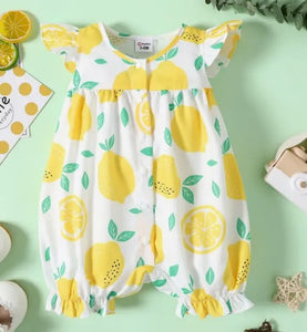 Baby Girl Lemon Romper