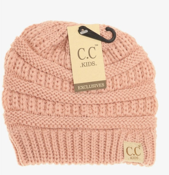 CC Kid's Solid Beanie - Light Pink