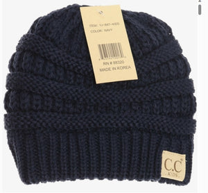 CC Kid's Solid Beanie - Navy