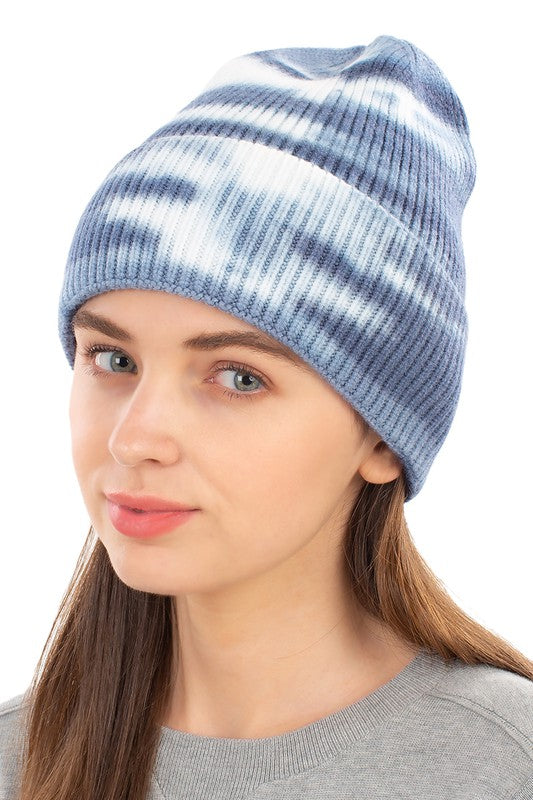 Tie Dye Beanie - Navy