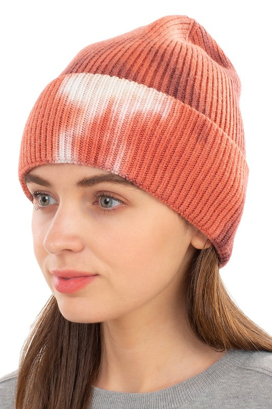 Tie Dye Beanie - Rust