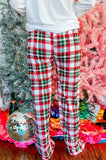 "Merry Christmas" Plaid Pajama Set