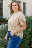 Curvy Retro Checkerboard Top