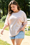 Curvy Striped Pocket Detail Top