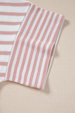Curvy Striped Pocket Detail Top