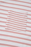 Curvy Striped Pocket Detail Top