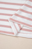 Curvy Striped Pocket Detail Top