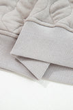 Diamond Quilted Quarter-Zip Pullover Hoodie