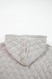 Diamond Quilted Quarter-Zip Pullover Hoodie