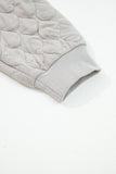 Diamond Quilted Quarter-Zip Pullover Hoodie