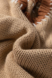 Contrast Stitch Colorblock Knit Pullover Sweater
