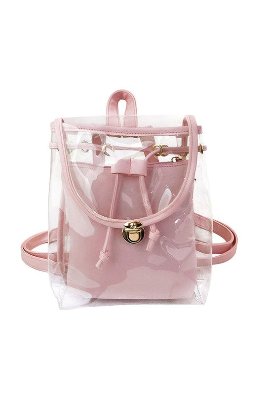 Mini Clear Backpack - Pink
