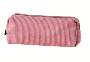 Corduroy Pencil Case - Pink