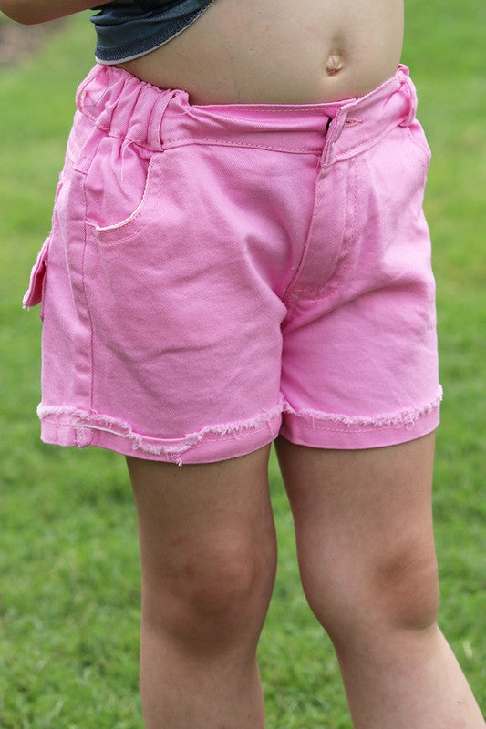 Girl's Pink Denim Shorts