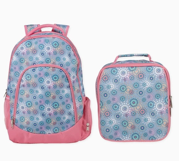 Pink Starburst Backpack & Lunchbag Set