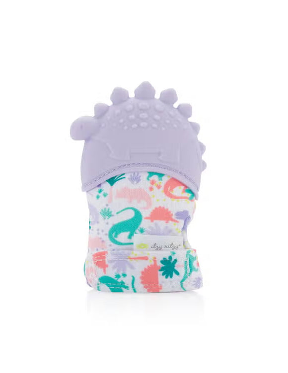Itzy Mitt™ Silicone Teething Mitts - Purple Dino