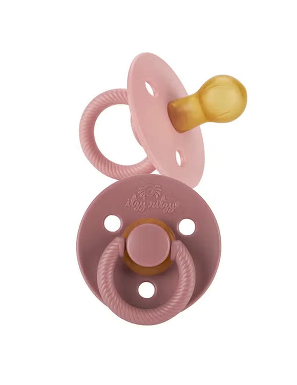 Itzy Soother™ Natural Rubber Paci Set - Orchid + Lilac