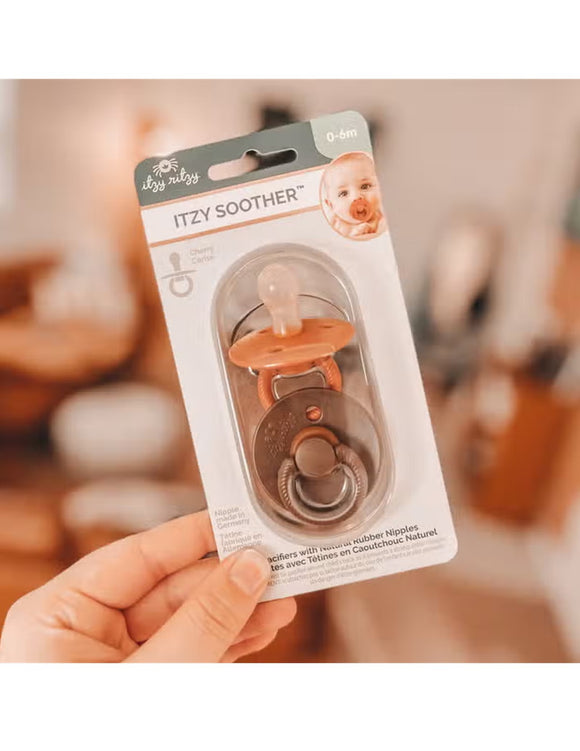 Itzy Soother™ Natural Rubber Paci Set - Chocolate + Caramel