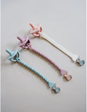 Sweetie Strap™ Silicone One-Piece Pacifier Clips - Storm Gray Beaded