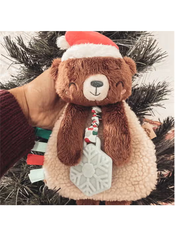 Holiday Itzy Lovey™ Plush + Teether Toy - Bear