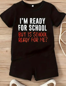 Boy's "Ready for School" 2 PC Set