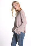 Thermal Drop Shoulder Long Sleeve - Rose