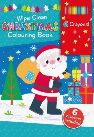 Wipe Clean Christmas Coloring Book - Santa