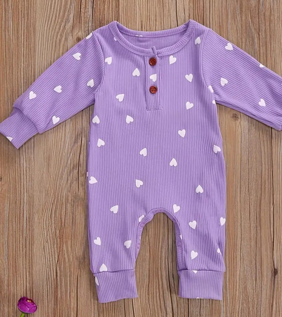 Baby Girl Purple Sleeper Onesie