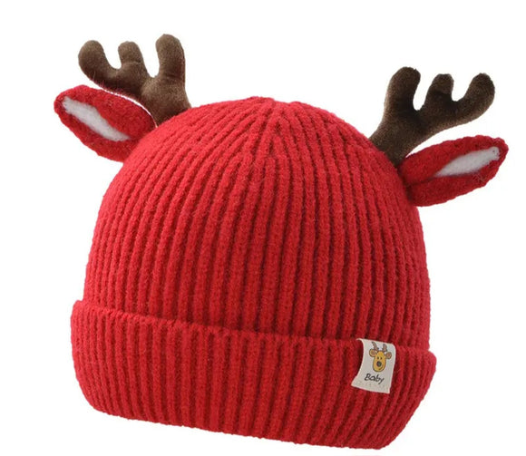 Baby Antler Hat - Red