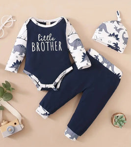 Baby Boy "Little Brother" 3 PC Set