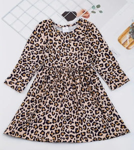 Girl's Leopard Print Dress