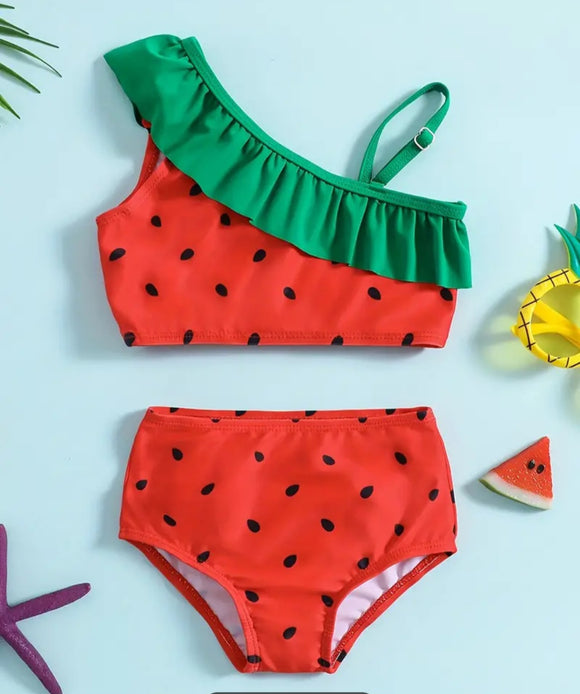 Girl's Watermelon Two Piece Swimsuit