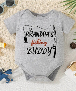 "Grandpa's Fishing Buddy" Baby Onesie