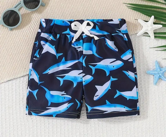 Toddler Boy Shark Swim Shorts