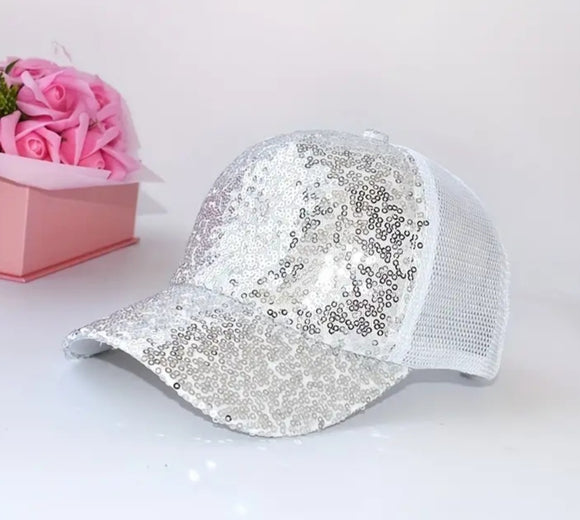 Girl's Sequin Hat - Silver